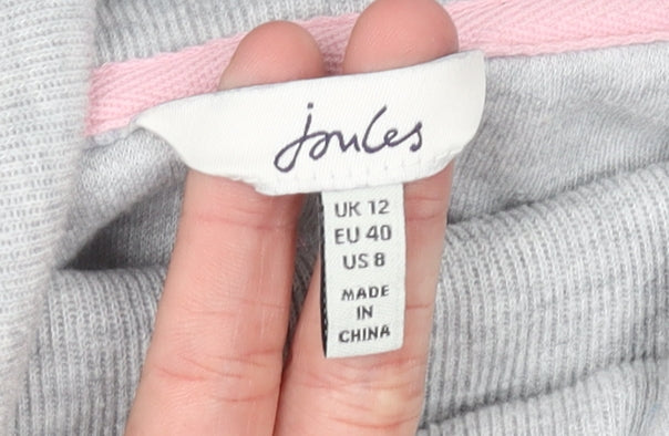 Joules Women’s Grey Long Sleeve Pullover Sweatshirt UK 12