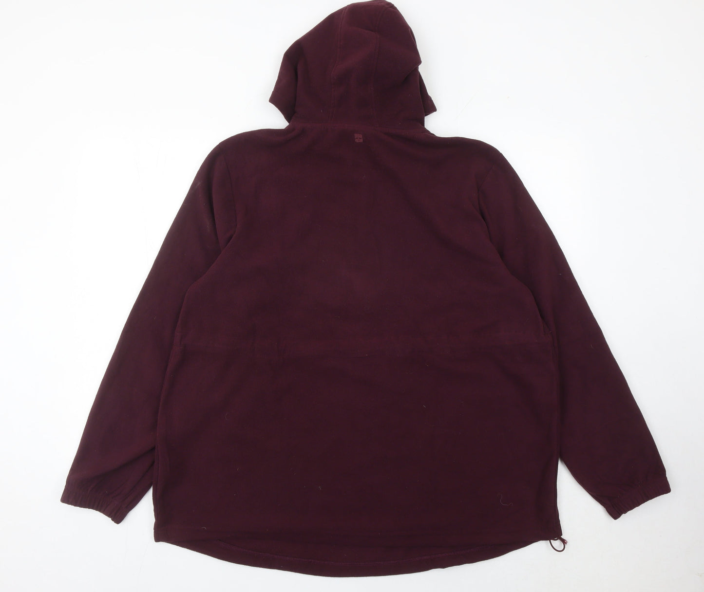 Mountain Warehouse Women’s Burgundy Fleece Hoodie UK 16 1/2 Zip Drawstring