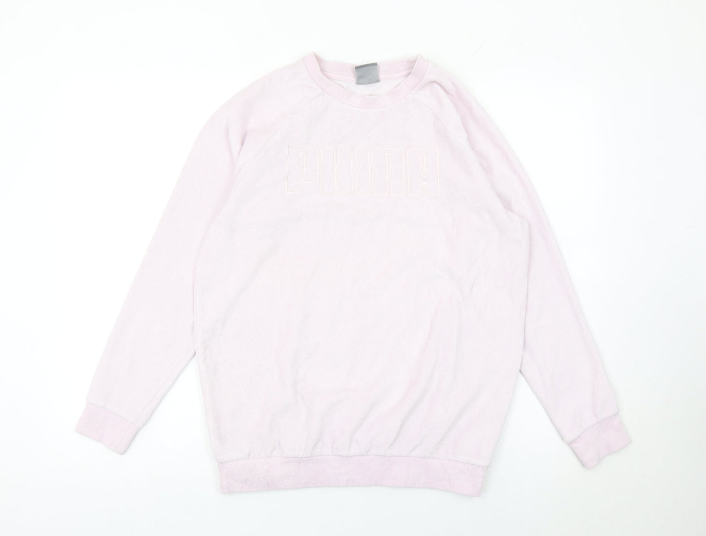 Puma Women’s Pink Size 10 Pullover Sweatshirt Long Sleeve Logo