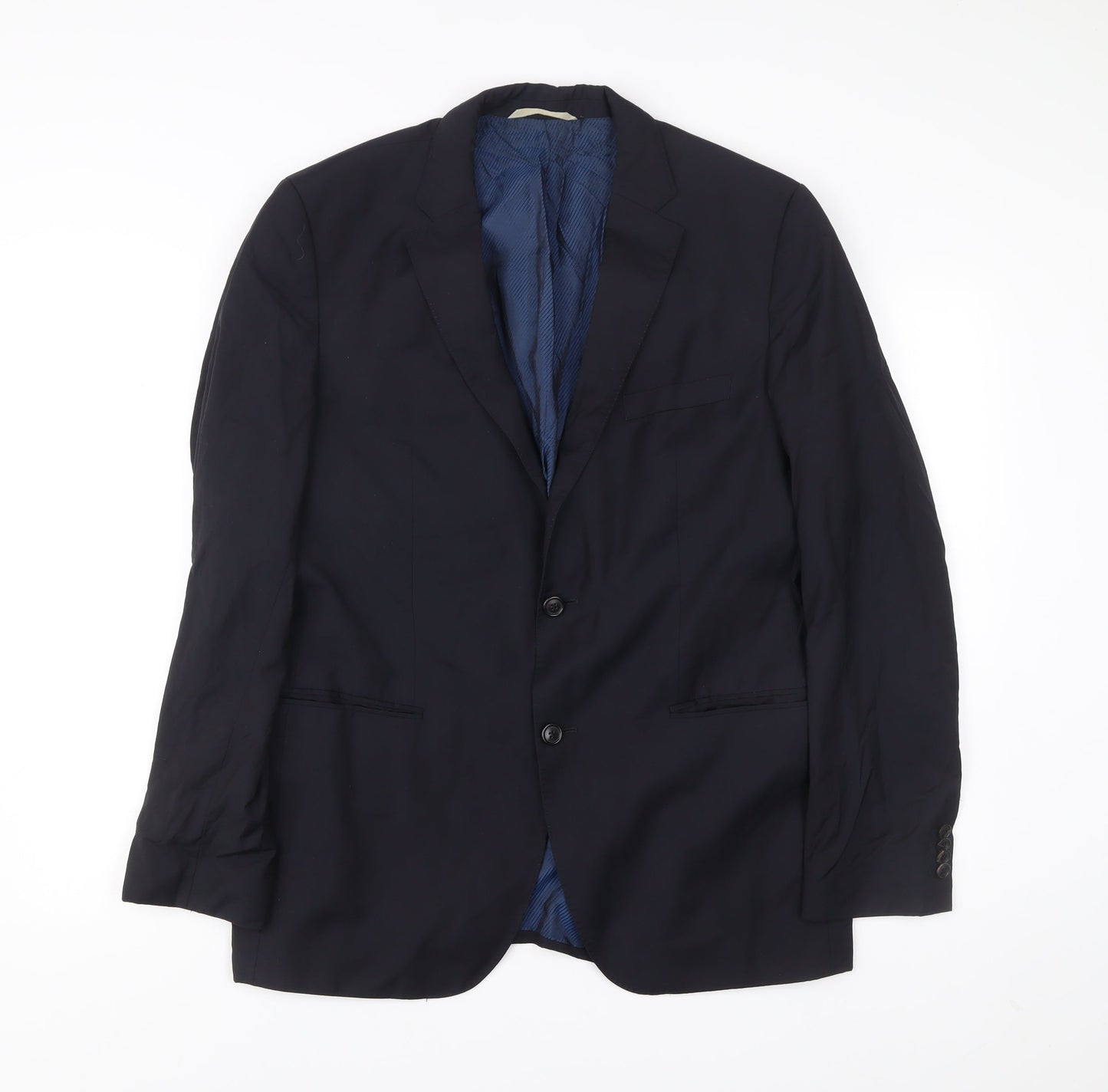 Guabello Men's Blue Wool Blazer Jacket 42 Chest Size 52 Regular