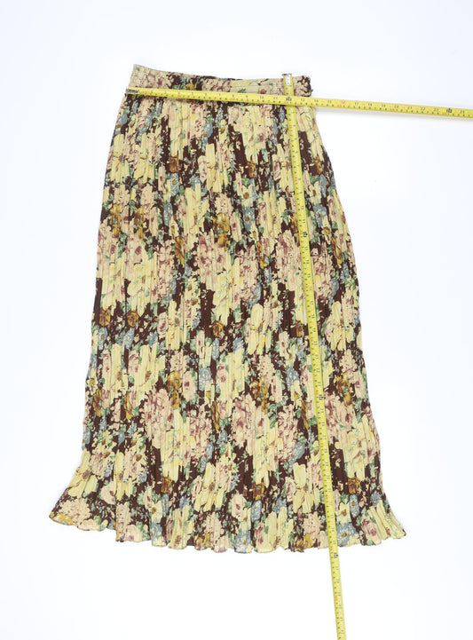 Betty Barclay Women’s Multicoloured Floral Pleated Midi Skirt Size 14
