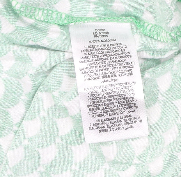 Boden Women Green Geometric Fit & Flare Jersey Dress Size 12
