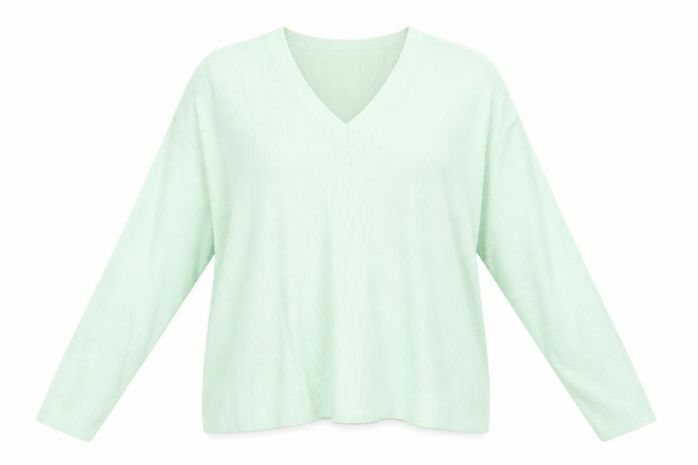 Marks and Spencer Womens Green XL V-Neck Pullover Jumper