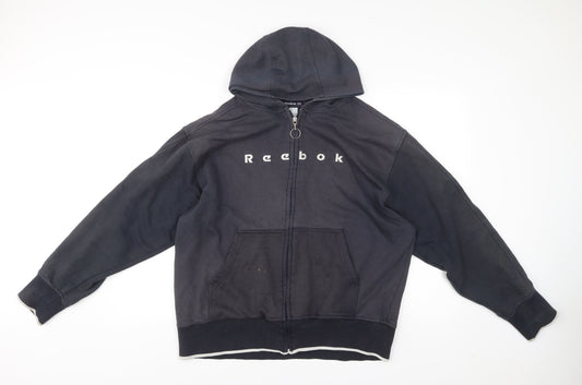 Reebok Classic Men’s Black Full Zip Hoodie L Logo Sportswear
