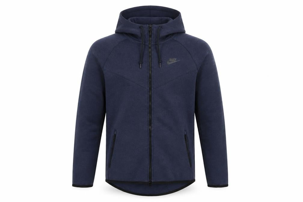 Mens UK M Regular Nike Blue Full Zip Hoodie