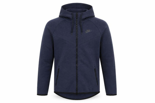 Mens UK M Regular Nike Blue Full Zip Hoodie