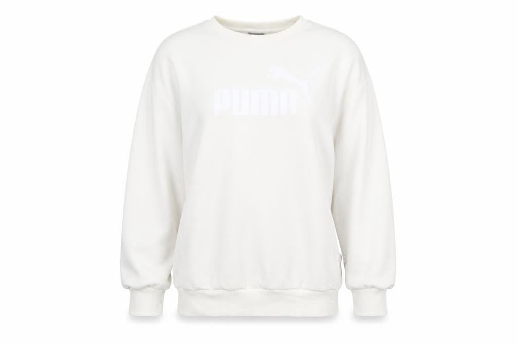Womens UK XS Regular PUMA White Pullover Sweatshirt