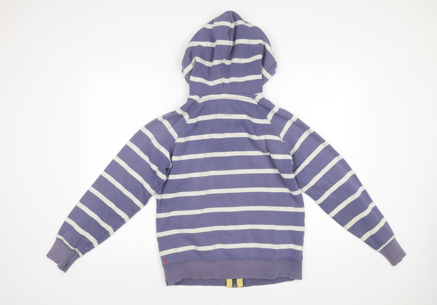 Joules Women’s Purple Striped Full Zip Hoodie Size 14 Lined Casual