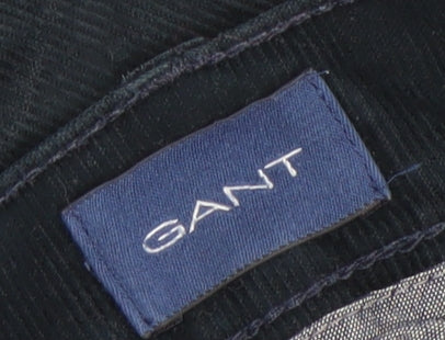 GANT Mens Blue Corduroy Hayes Slim Trousers W40 L32