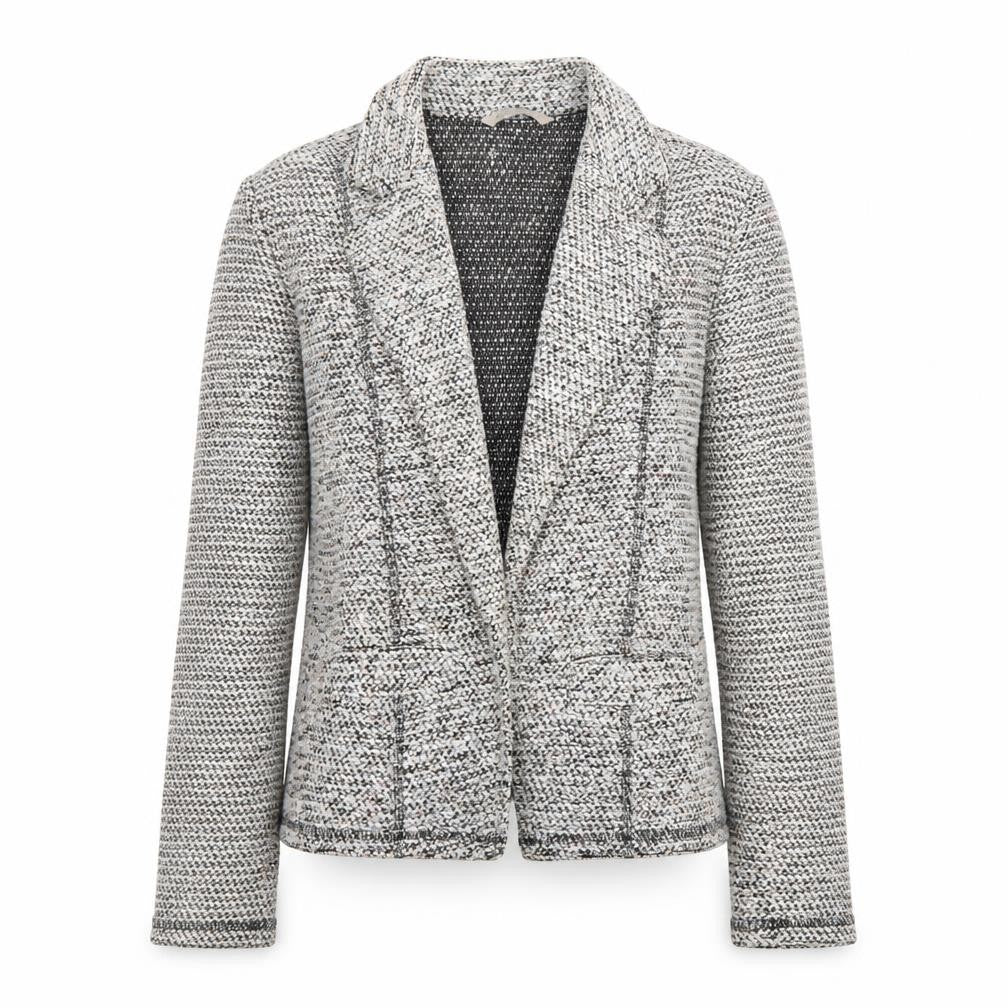 Marks and Spencer Womens Grey Bouclé Blazer Jacket Size 12