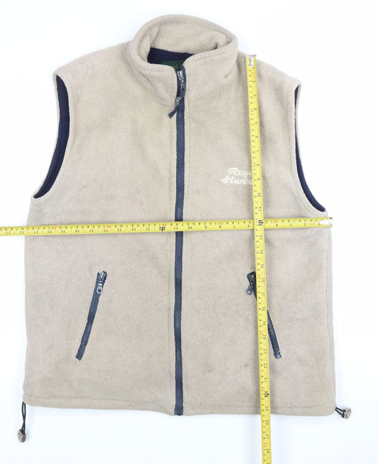 Royal Harbour Men’s Beige Fleece Waistcoat Bodywarmer Size S