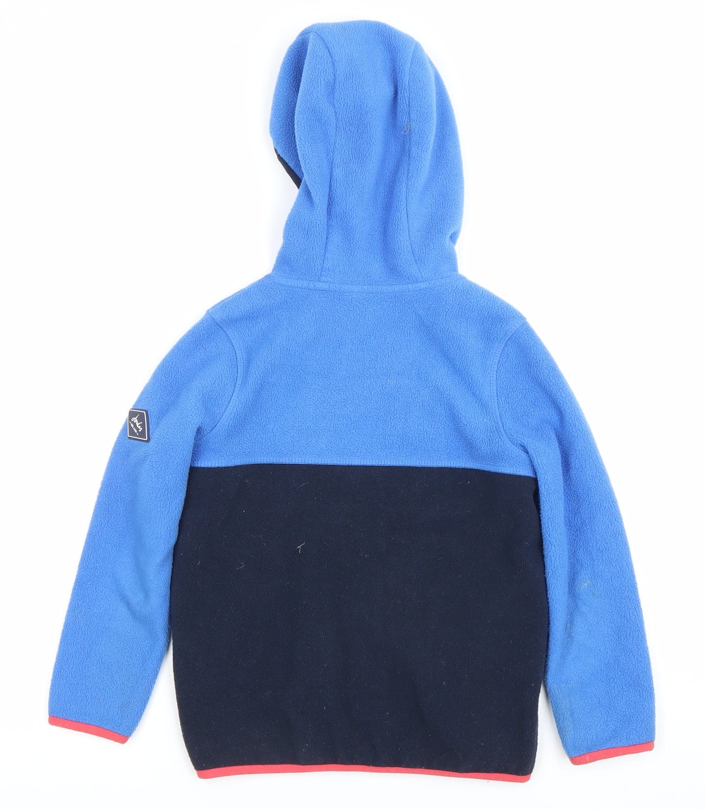 Joules Boys Blue Black Hooded Fleece Jacket Age 6 Years Full Zip