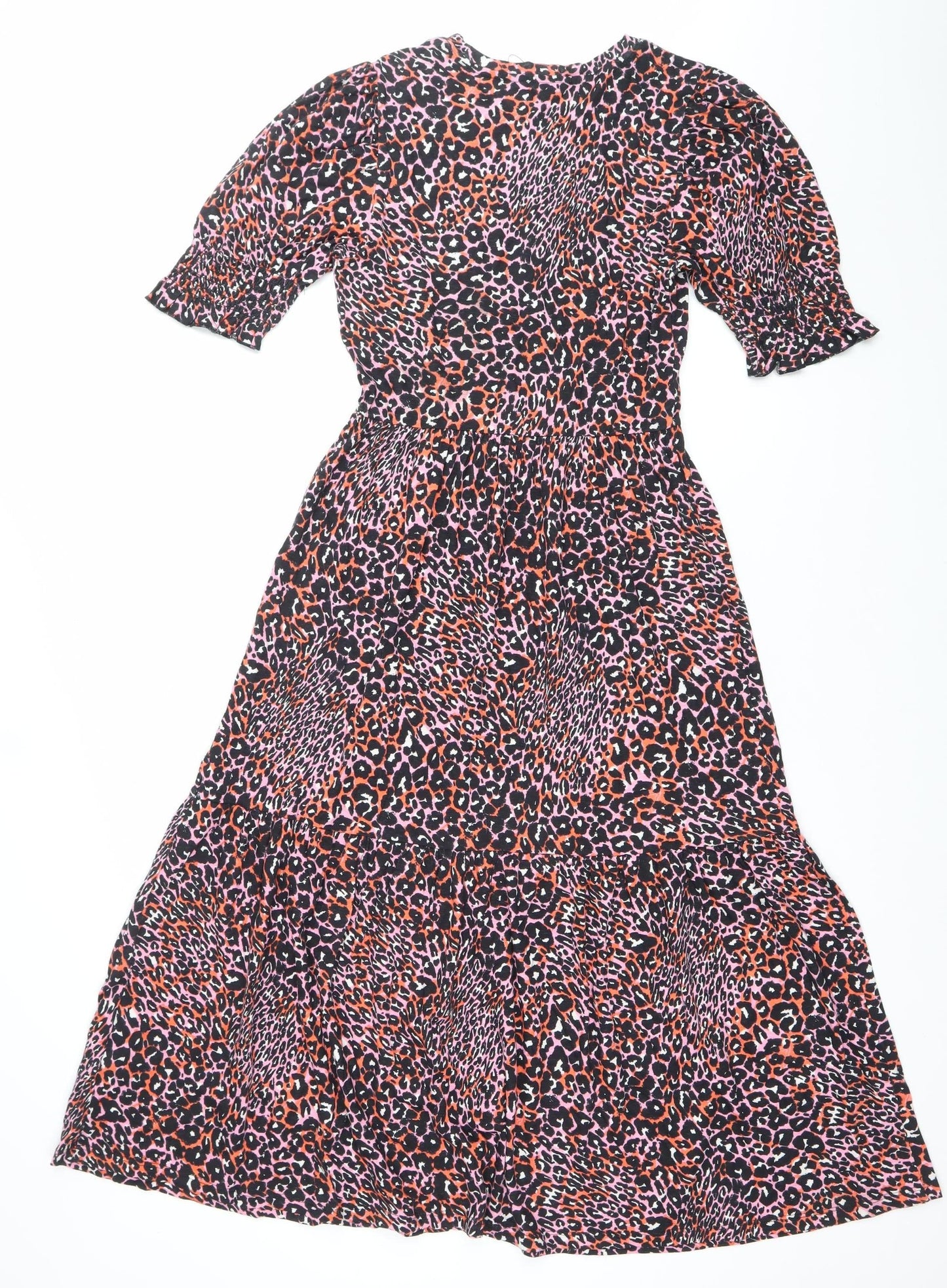 Marks and Spencer Womens Multicoloured Size 6 A-Line Midi Dress