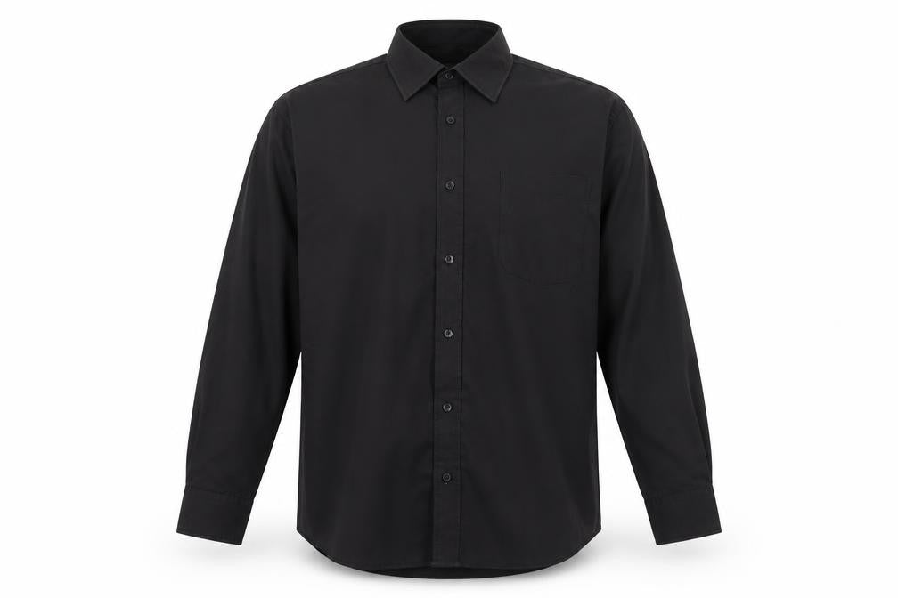 Hutson Harbour Men’s Black 16.5/42 Long Sleeve Button-Up Shirt