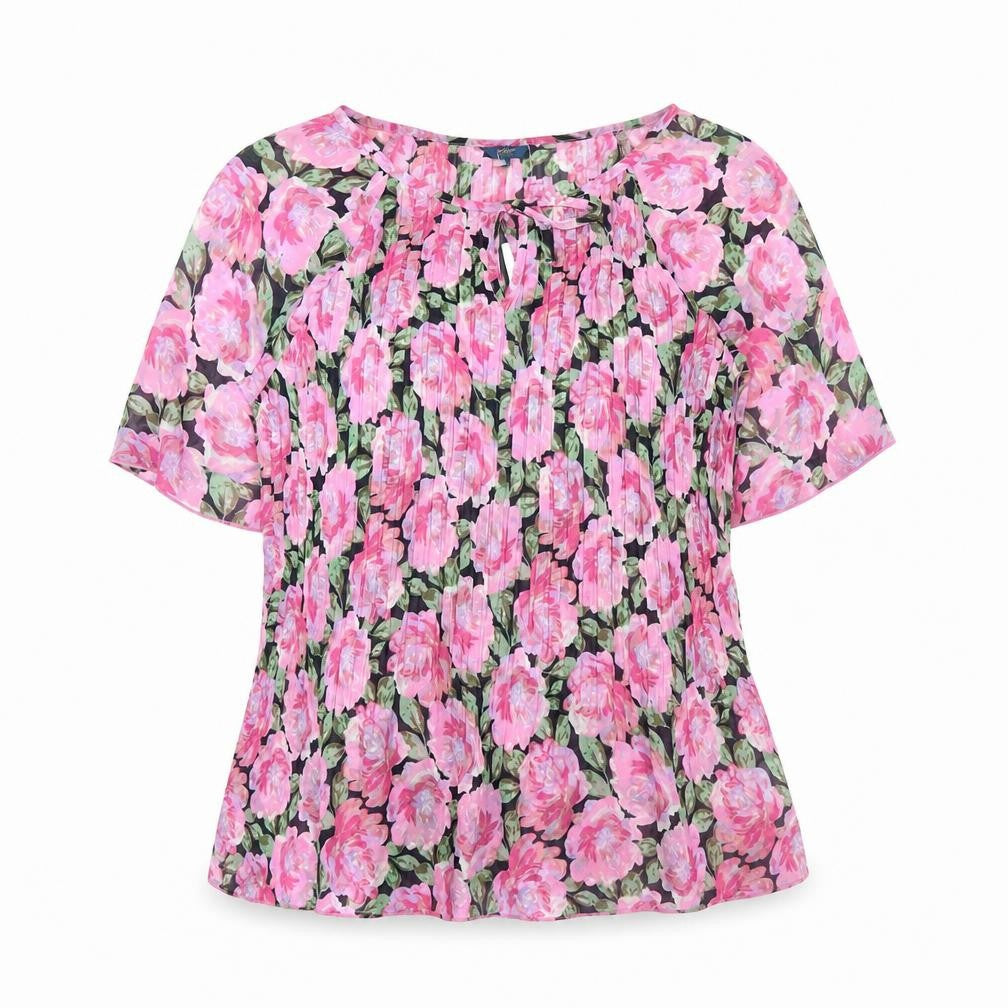 Cotton Traders Womens Multicoloured Floral Tunic Blouse Size 10