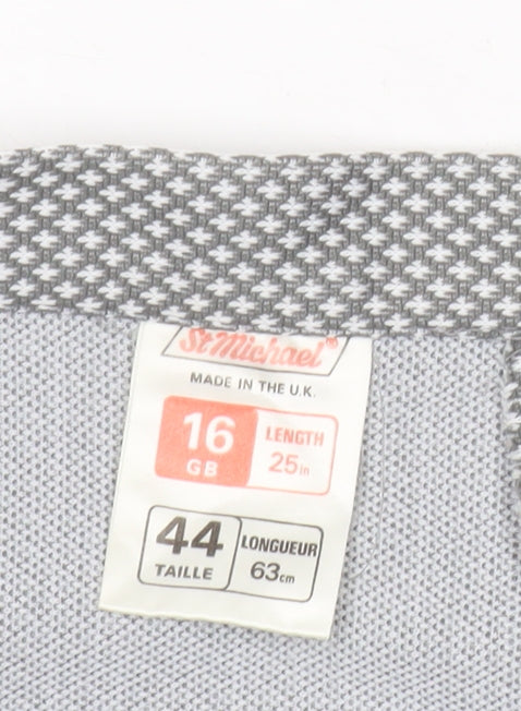 Marks and Spencer Women’s Grey A-Line Skirt Size 16 Polyester Knee Length Retro