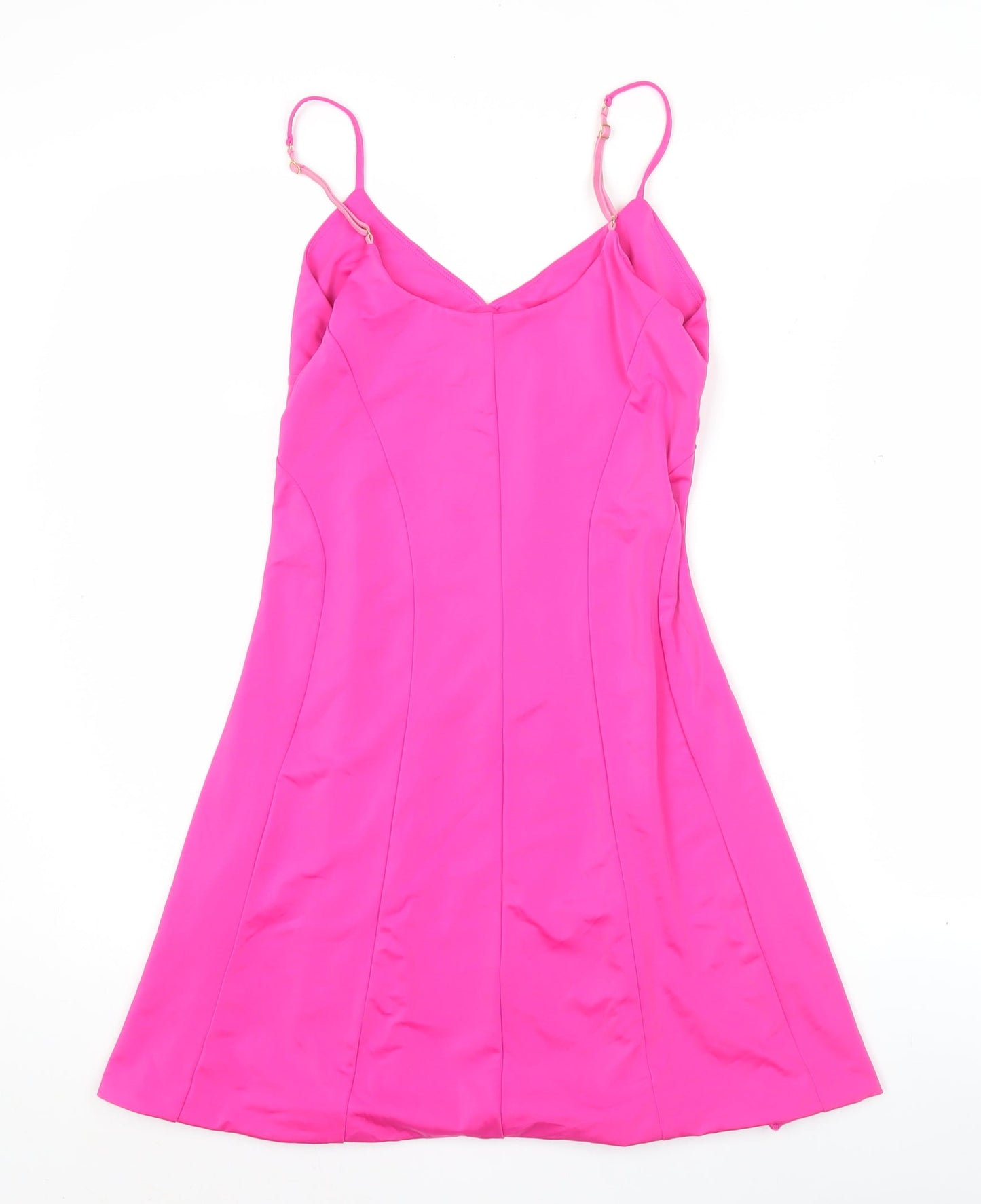 Oh Polly Women’s Pink Slip Dress Size 12 Sleeveless V-Neck Party