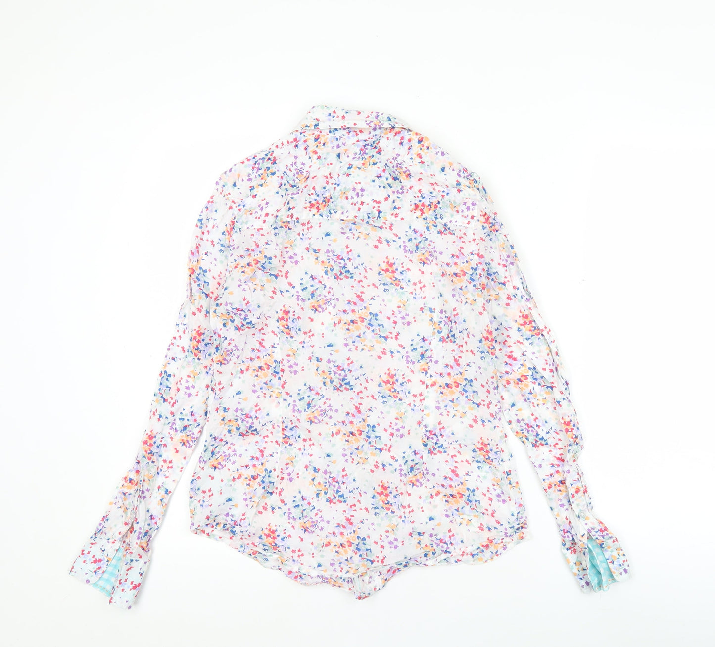 Boden Womens Multicoloured Floral Cotton Button-Up Shirt UK 10