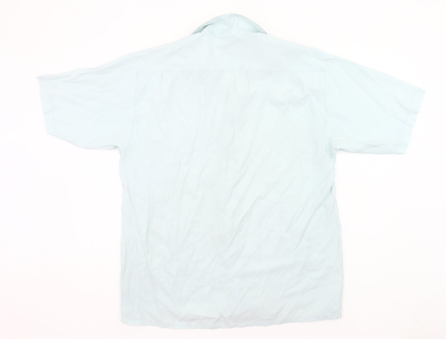 Peter Werth Men’s Blue Short Sleeve Button-Up Shirt L