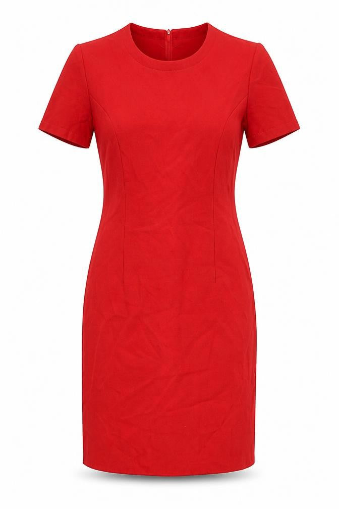 Marks and Spencer Women’s Red Sheath Dress Size 10 Short Sleeve Workwear