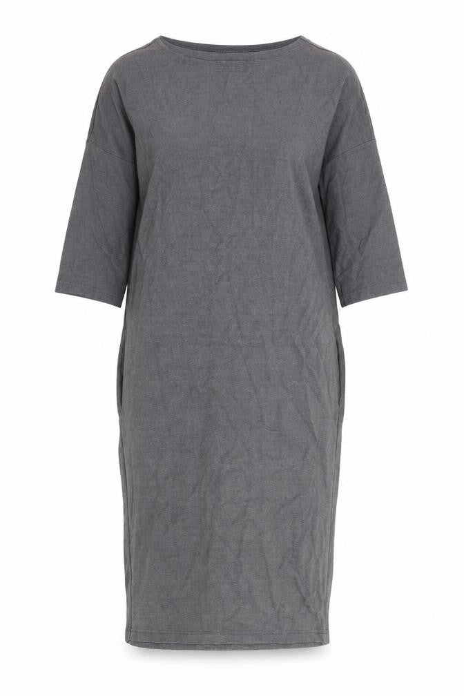 Sapés Womens Grey XS Sheath Dress 3/4 Sleeve Boat Neck Casual Work