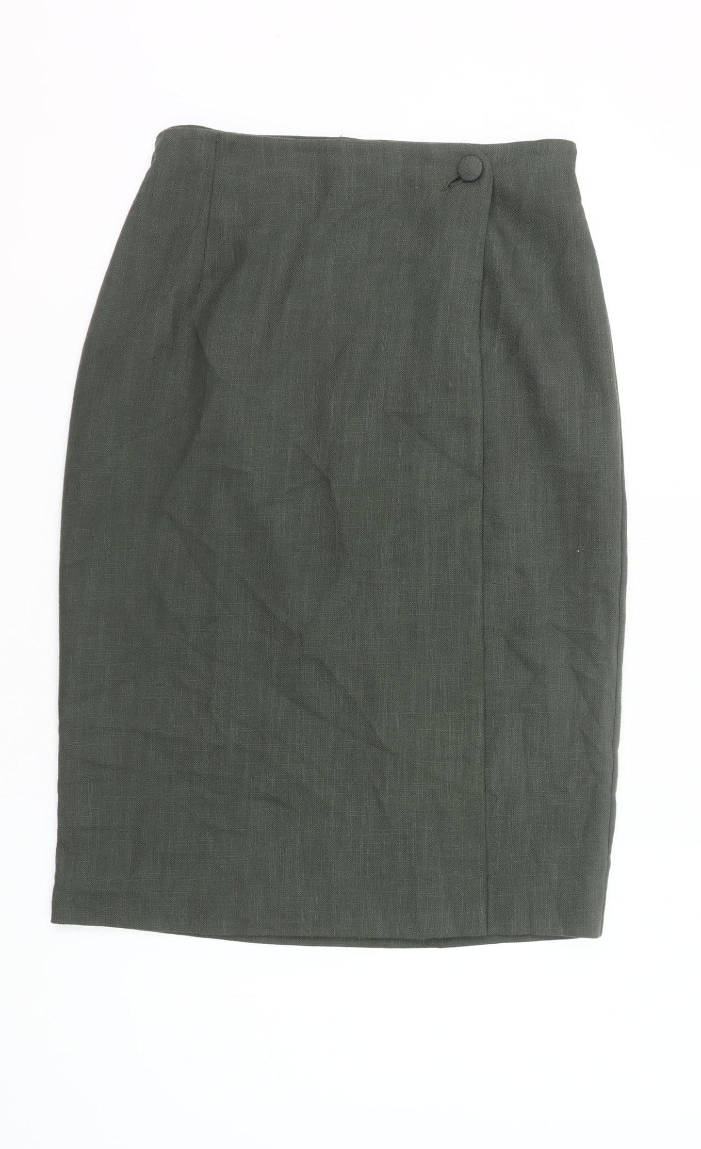 Marks and Spencer Women Green Size 14 Pencil Skirt Knee Length Workwear