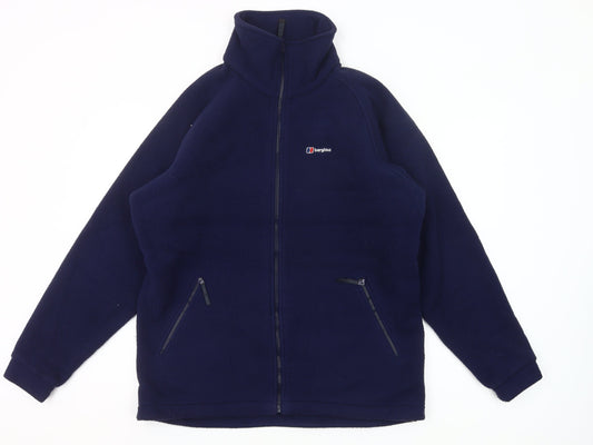 Berghaus Women Blue Fleece Jacket Size 14 Full Zip Outdoor