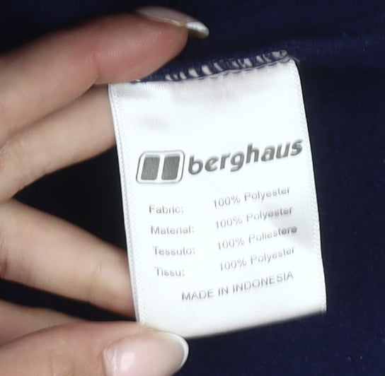 Berghaus Women Blue Fleece Jacket Size 14 Full Zip Outdoor