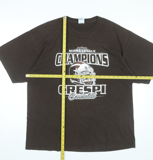 Gildan Men’s Brown XL Sports Champions Graphic T-Shirt