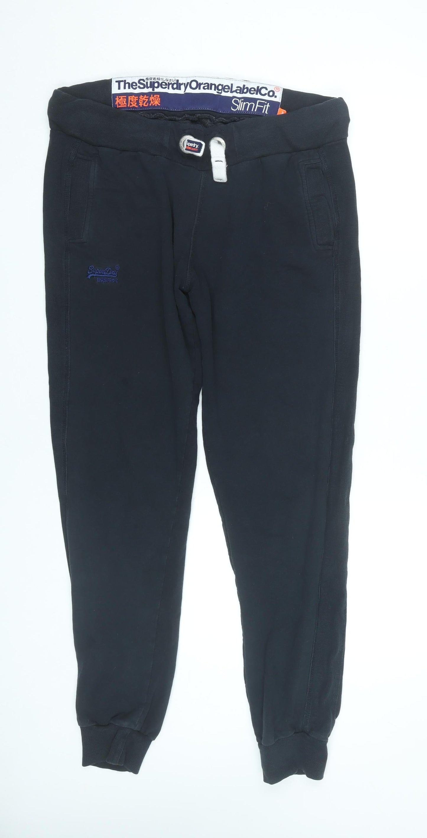 Superdry Men’s Black Jogger Slim Fit Sweatpants XL Cotton