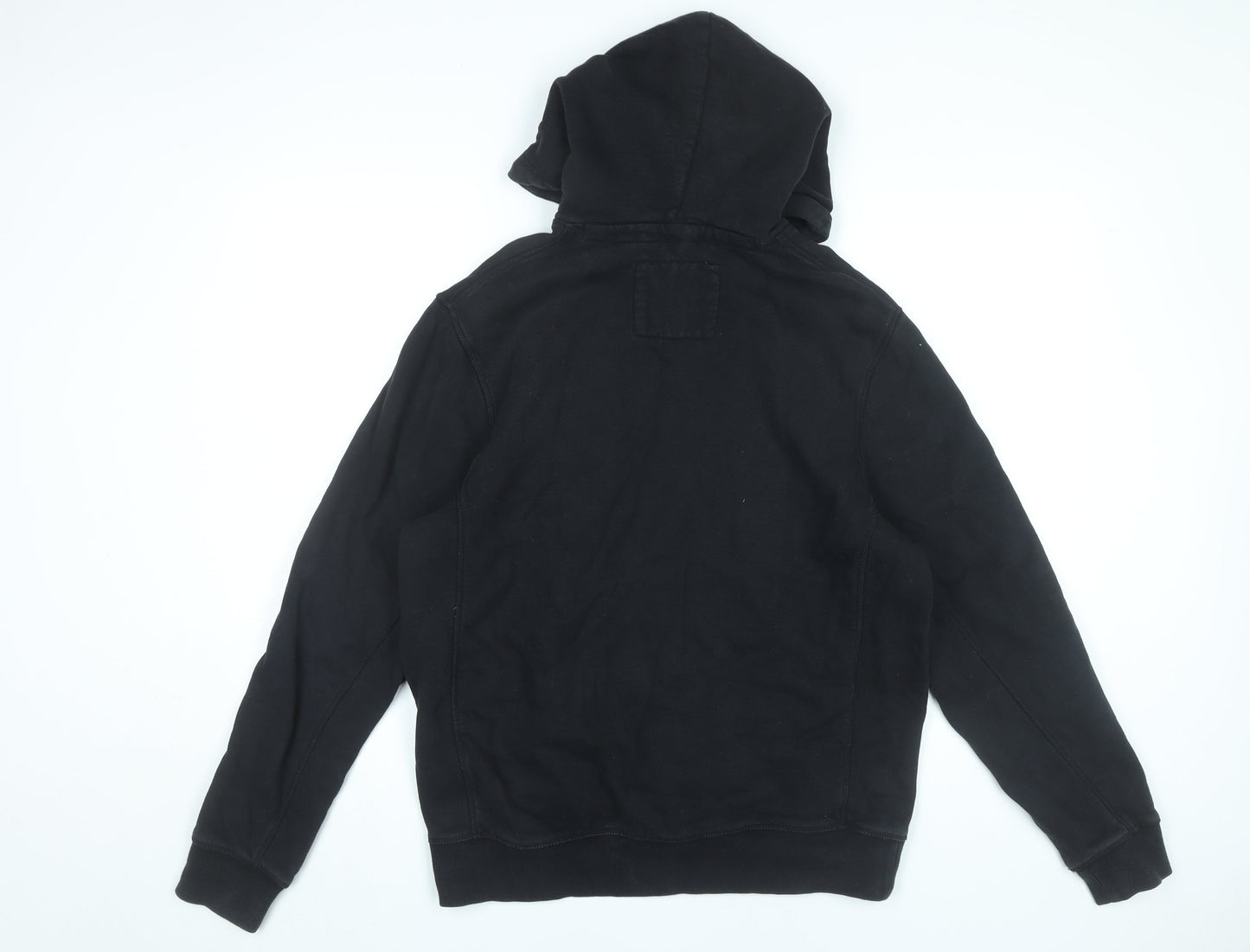 Jack Wills Mens Black Pullover Hoodie M Regular Fit Graphic Logo