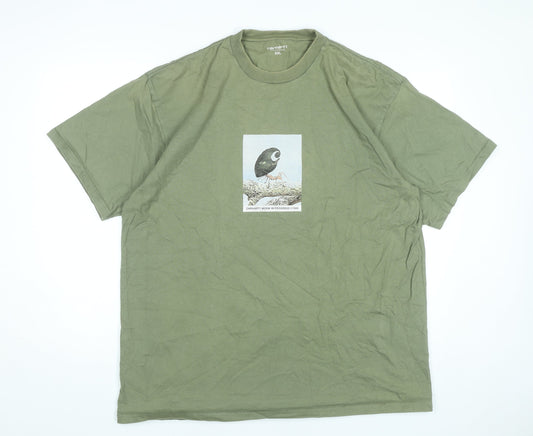 Carhartt WIP Men's Green XXL Graphic Print Cotton T-Shirt