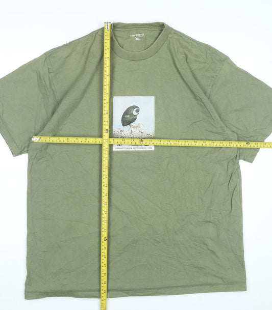 Carhartt WIP Men's Green XXL Graphic Print Cotton T-Shirt