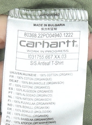 Carhartt WIP Men's Green XXL Graphic Print Cotton T-Shirt