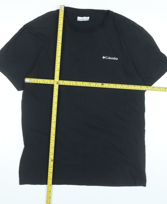 Columbia Mens Black M Graphic Outdoor T-Shirt Short Sleeve