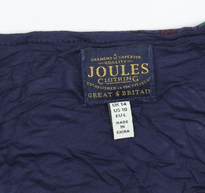 Joules Womens Floral Tunic Top Multicoloured UK 14 Viscose
