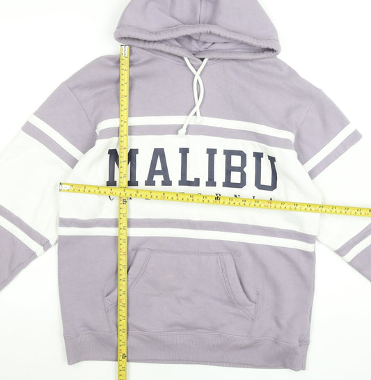 Hollister Men’s Purple Hoodie XS Pullover Malibu Graphic Print