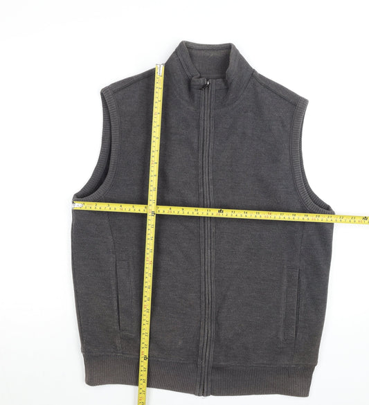 Marks and Spencer Men’s Grey Waistcoat Bodywarmer M 38-40" Cotton Blend