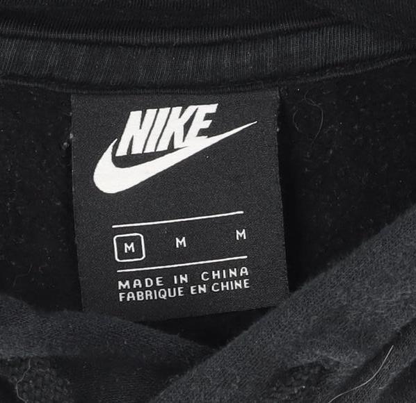Nike Men's Black Pullover Hoodie Medium Regular Fit Fleece
