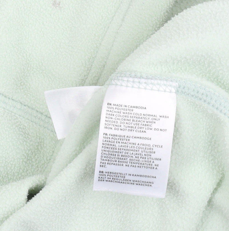 Lands' End Women's Green Fleece Full Zip Jacket Size M