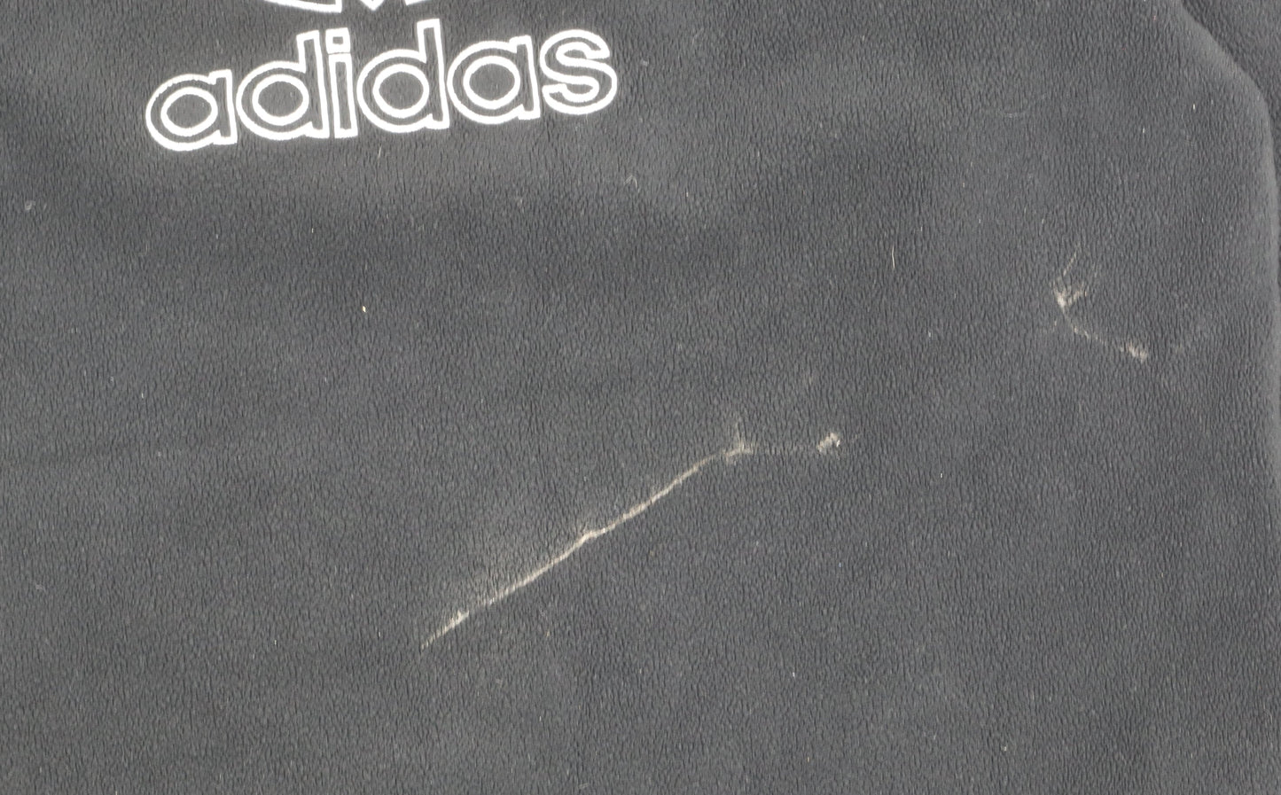 Adidas Mens Black Fleece Sweatshirt Pullover Size M 1/4 Zip Logo