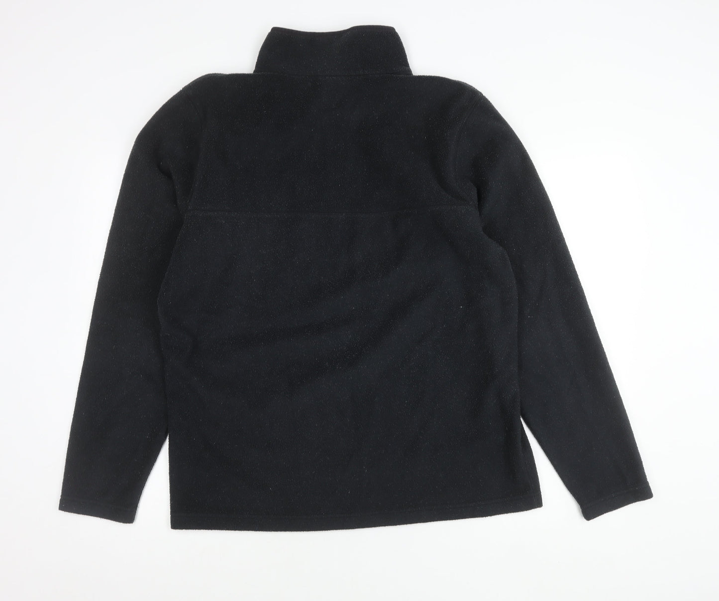 Columbia Men’s Black Fleece Henley Sweatshirt Size L Outdoor Hiking