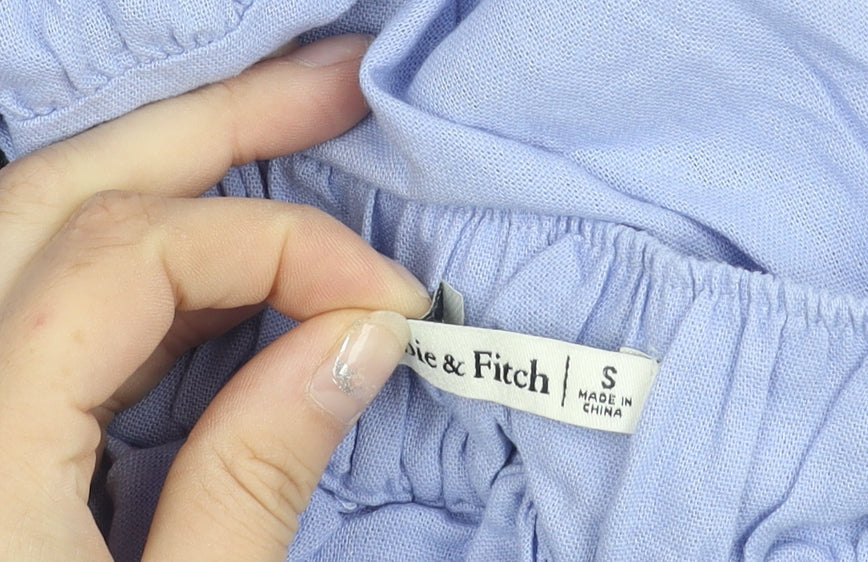 Abercrombie & Fitch Women’s Blue Linen Blend Midi Maxi Dress S