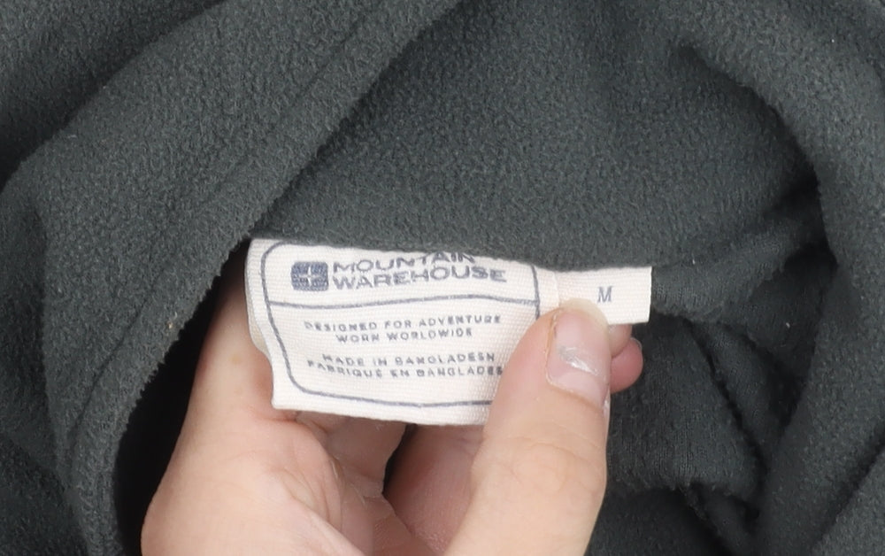 Mountain Warehouse Mens Green Fleece M Pullover 1/4 Zip Sweatshirt