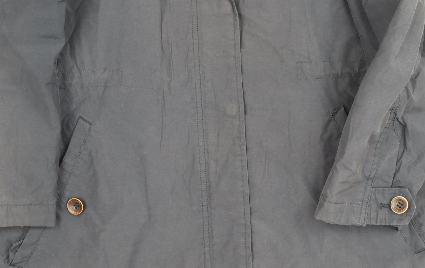 Joules Womens Blue Size 16 Waterproof Hooded Rain Coat Jacket