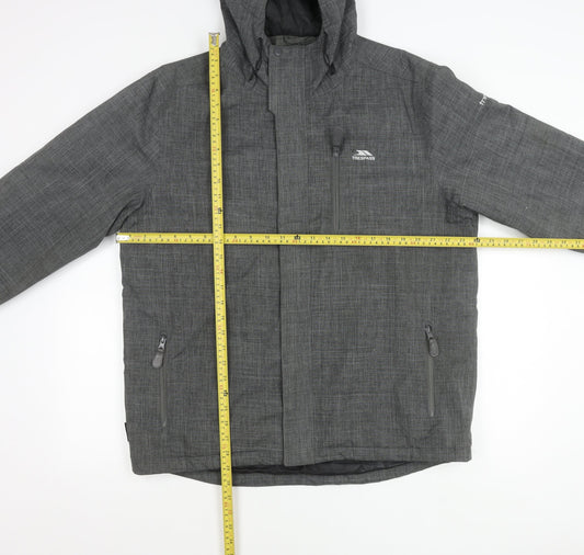 Trespass Men's Grey Parka Jacket M 38-40" Waterproof Hooded Outdoor Coat