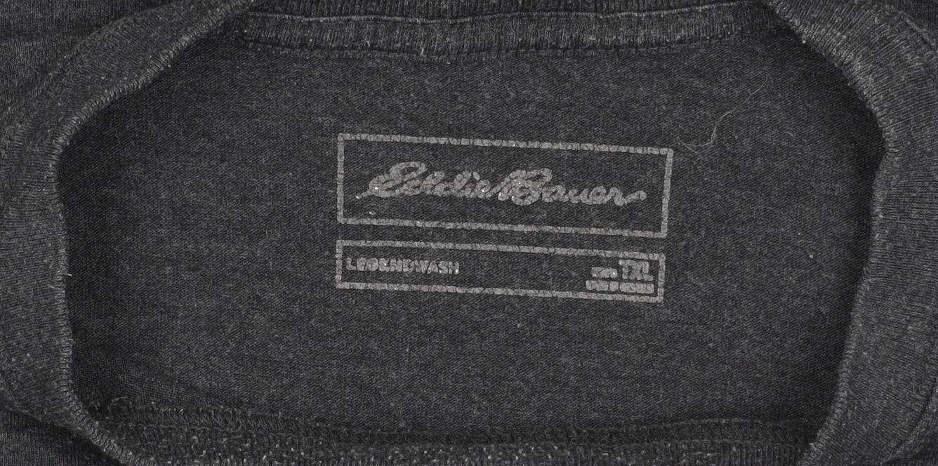 Eddie Bauer Men’s Black XL Short Sleeve Crew Neck Cotton Blend T-Shirt