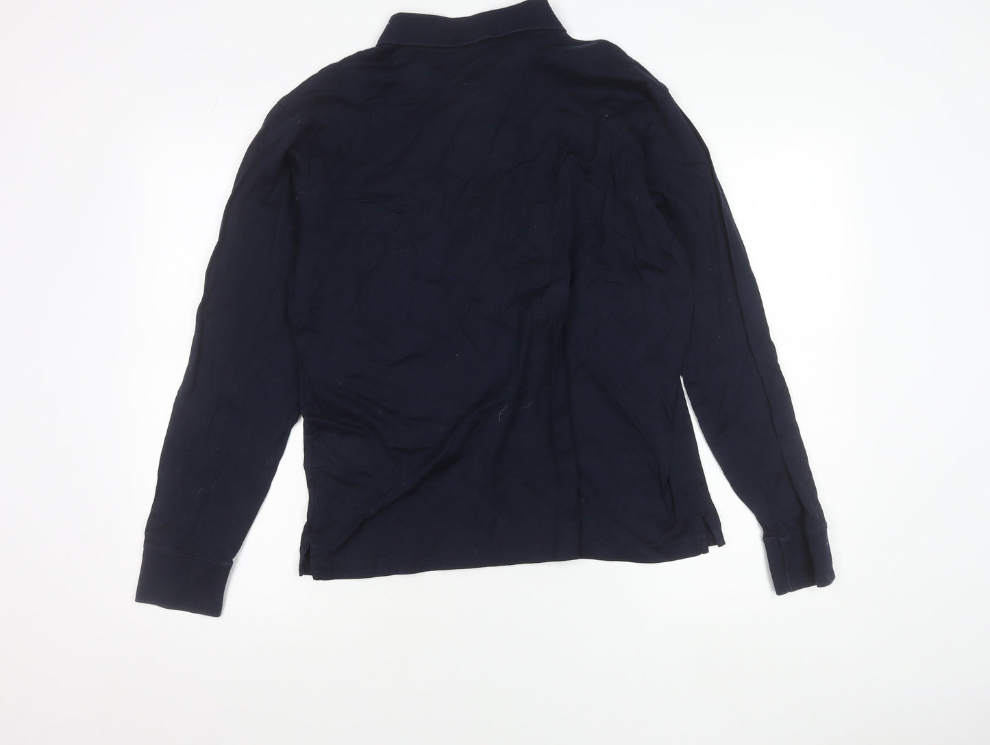 Gant Men’s Blue Long Sleeve Polo Shirt Size L Cotton Casual