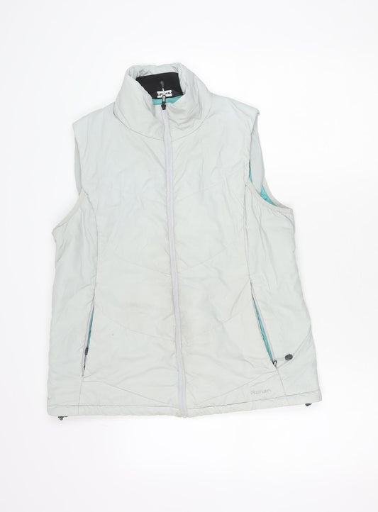 Rohan Womens Grey Waistcoat Bodywarmer M Lightweight Zip Padded Vest