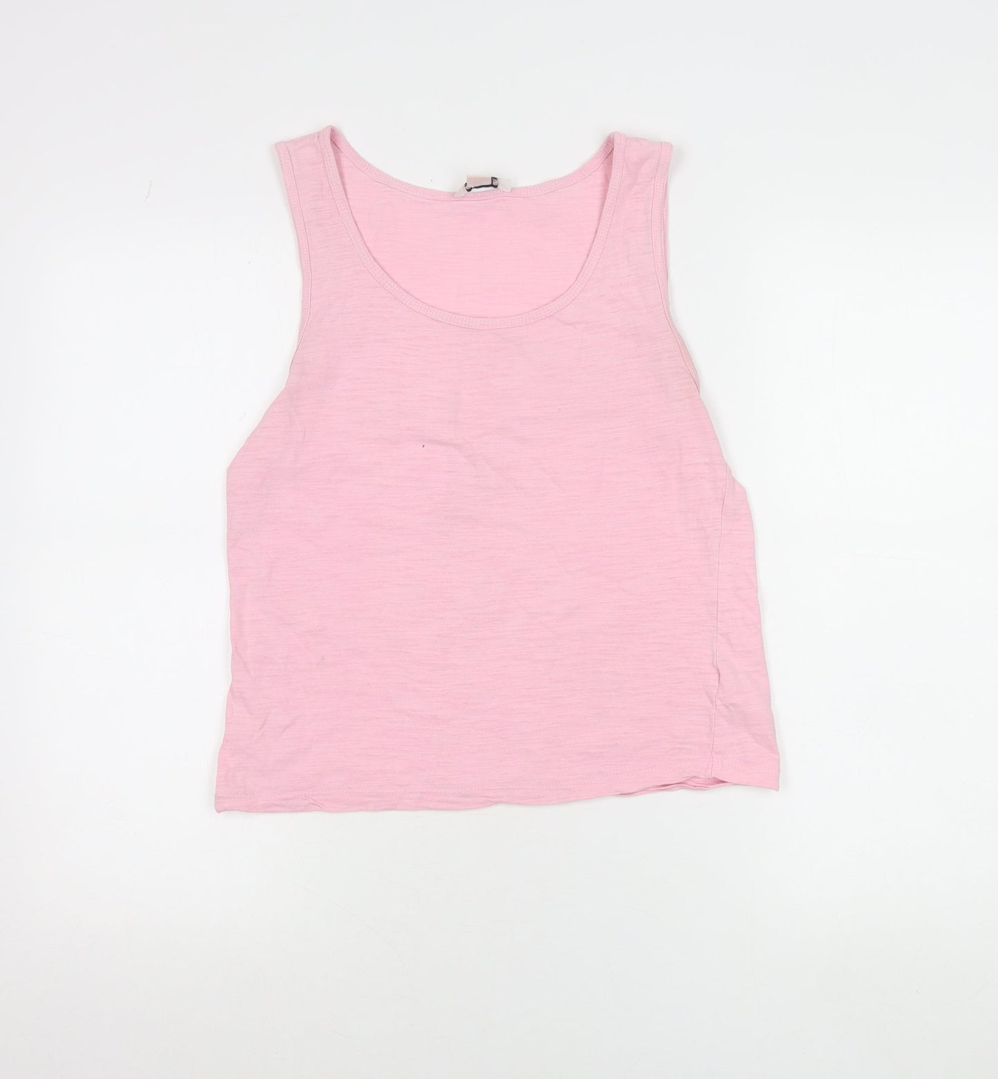 Oasis Womens Pink Cotton Tank Top Size M Scoop Neck Sleeveless